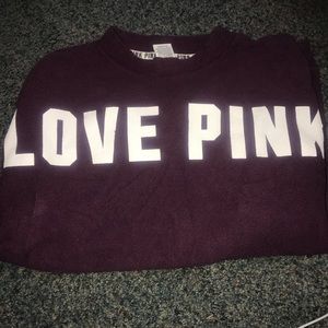 Pink terry cloth sweater